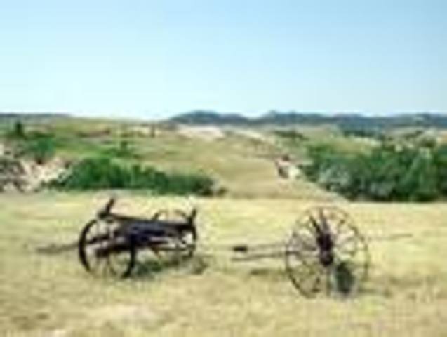 Large scale agriculture irrigation begins in high plains.