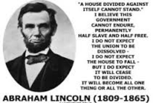 Lincoln's House divided speech