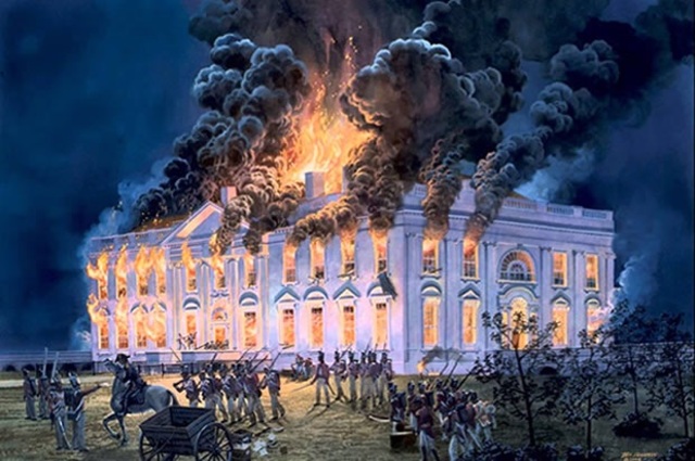 British Burn Down White House