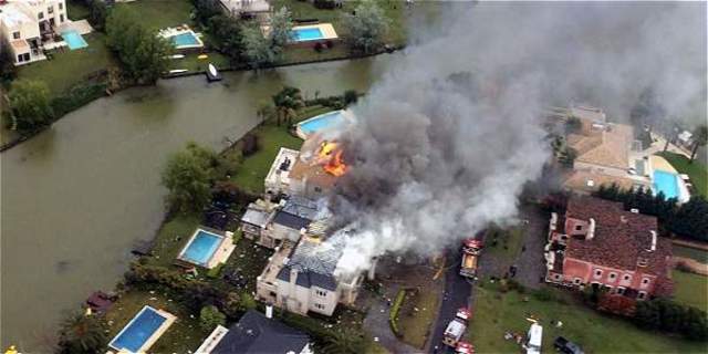 Colisión en barrio privado