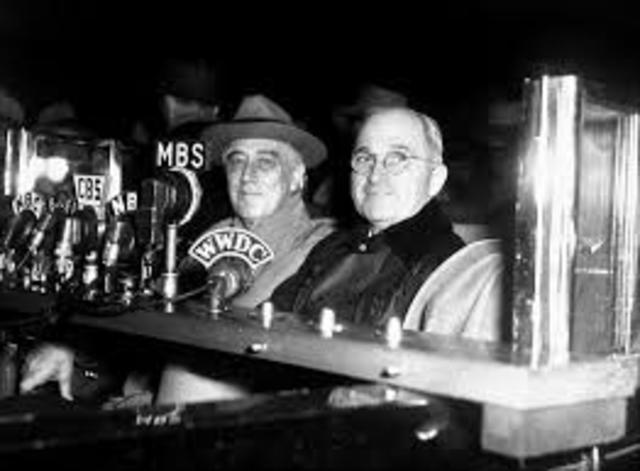 FDR elected Preseident Fourth Time