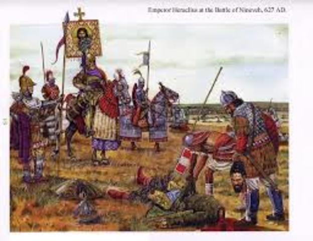 Heraclio en el trono bizantino