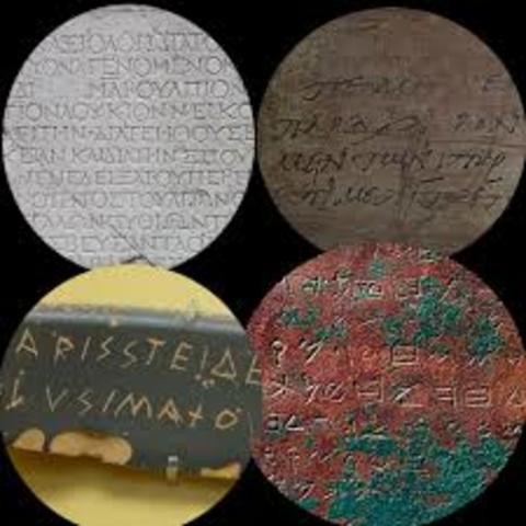 Siglo VIII  a. C. Inican obras poéticas o artísticas