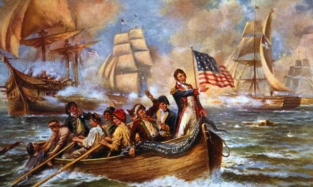 The day that us naval commander Oliver hazard perry captured a British fleet on lake Erie.