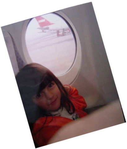 Primeira viagem de avião (marina)