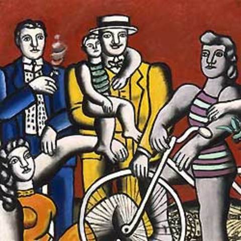 Les Loisirs sur fond rouge