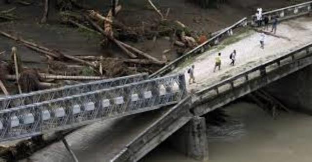 Um gigantesco deslizamento de terra