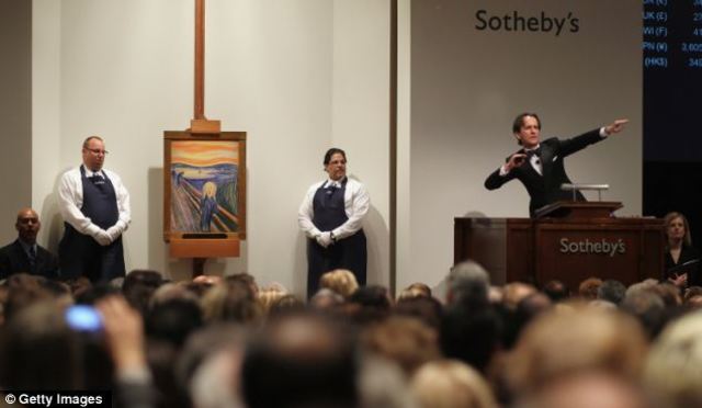 Munch's THE SCREAM went on the auction block and sold for more than $ 119 milion at Sotheby's in New York.