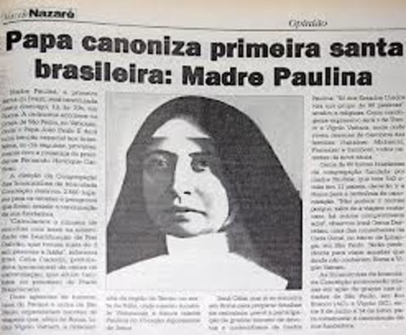 Fatos Marcantes- Primeira Santa Brasileira