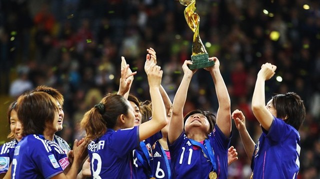 As japonesas ganham a copa do mundo feminina.