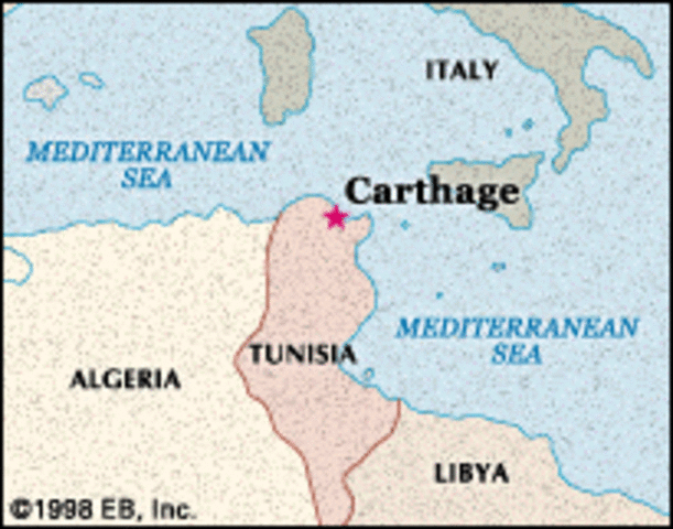 Byzantines flee from Carthage