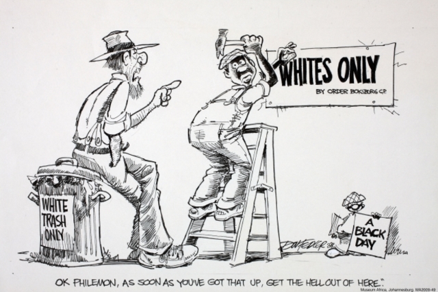 the enactment of apartheid laws in 1948 racial discrimination was institutionalized