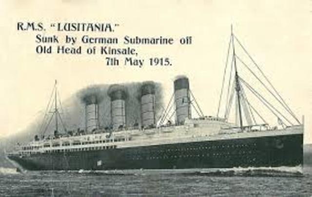 The Lusitania was sunk by a German U-boat