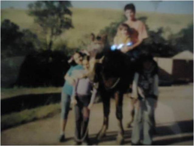 Primeiro passeio a cavalo do Thiago