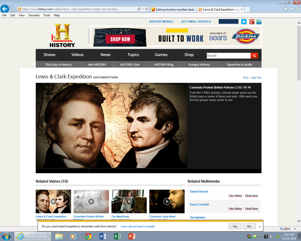 Lewis and Clark Corps of Discovery Expedition