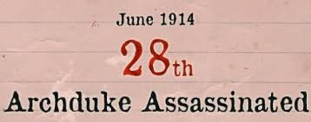 ASSASINATION OF ARCH DUKE FERDINAND