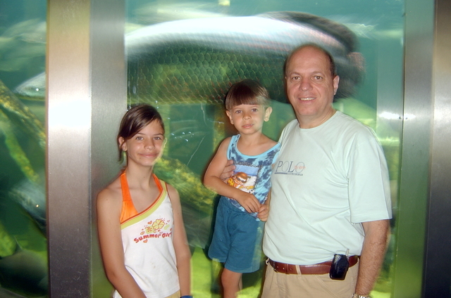 No aquário do Guarujá- Murillo