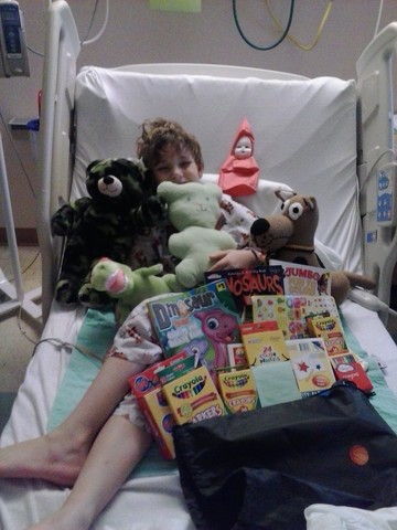 All the goodies for being a brave boy