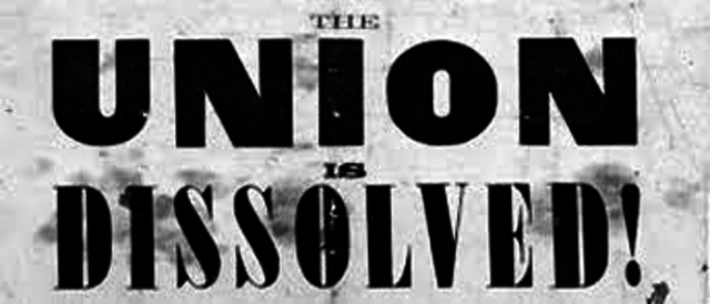 South Carolina secedes from Union