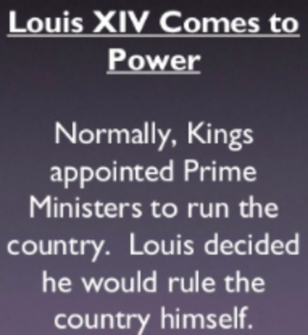 Louis XIV controled the government