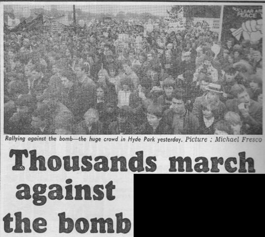 Ban The Bomb Demonstrations start worldwide