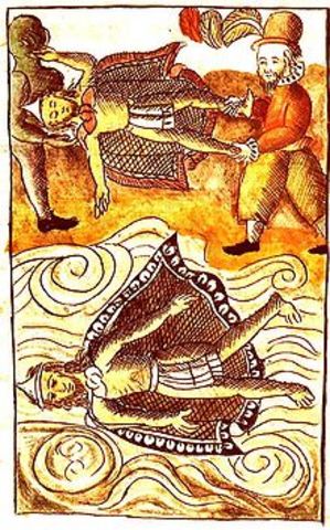 Muere Moctezuma II. Lo suceden Cuitláhuac y Cuauhtémoc.