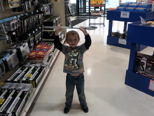 At Harbor Freight with Dad