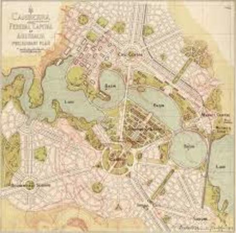 It is decided to build a new capital at Canberra