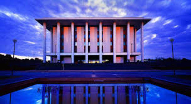 The National Library of Australia opens
