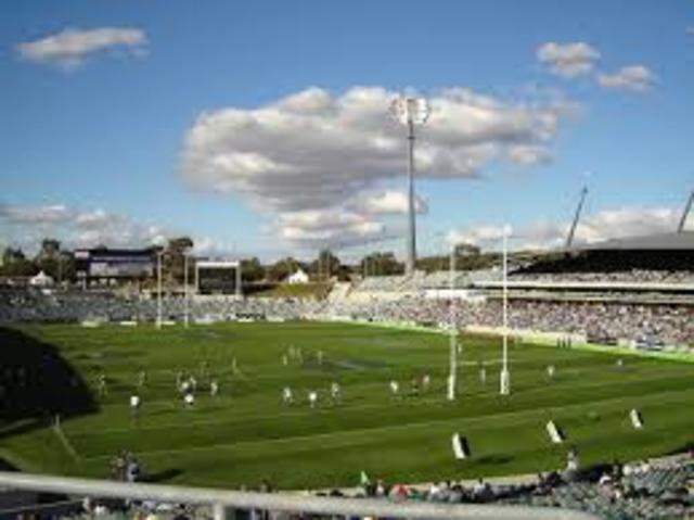 Canberra Stadium is built