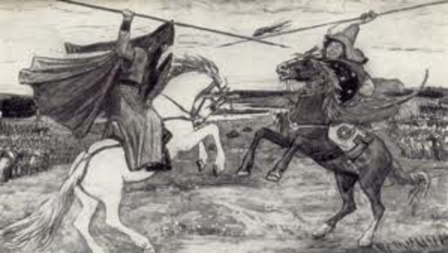 Defeats the Mongolian people