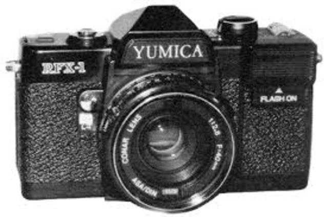 Cámara de fotos de carrete.