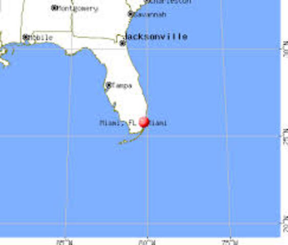 Ella mudó a Miami, Florida