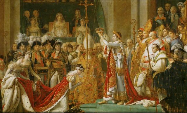 Napoleon crowns himself emperor, begins to create a vast European Empire