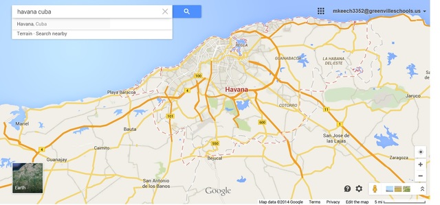 Rubio salió a Cuba con su familia.