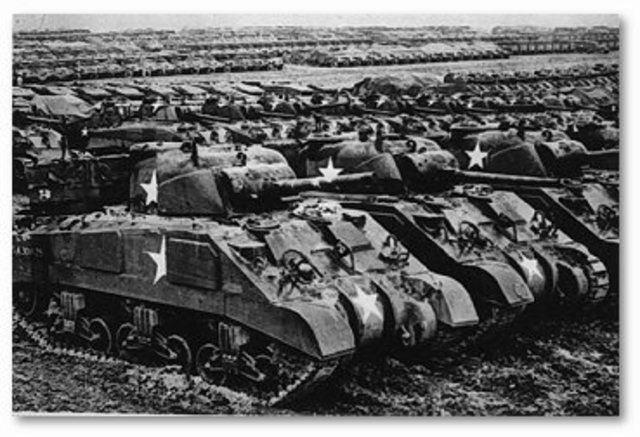 Germans began to assemble an invasion fleet along the French Coast