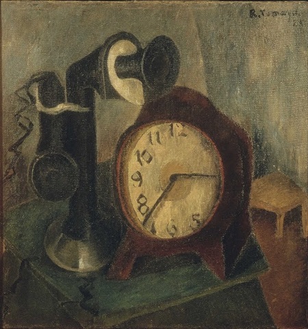 Clock and Telephone