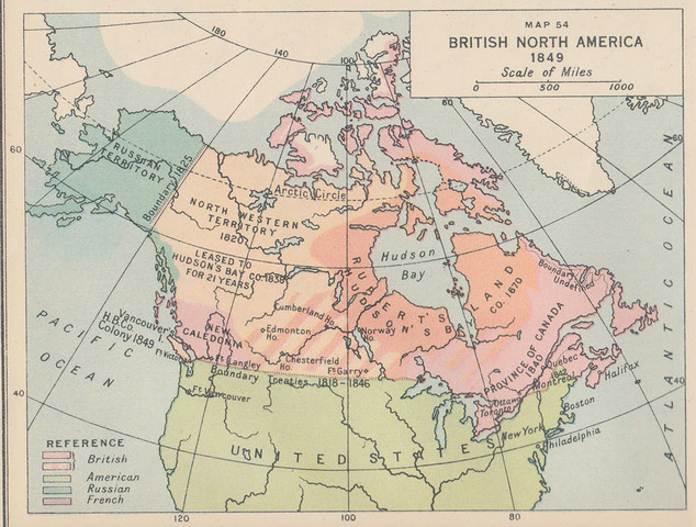 British North America In 1862 Map Julien And Jordan British North America's Key Events 1840-1867