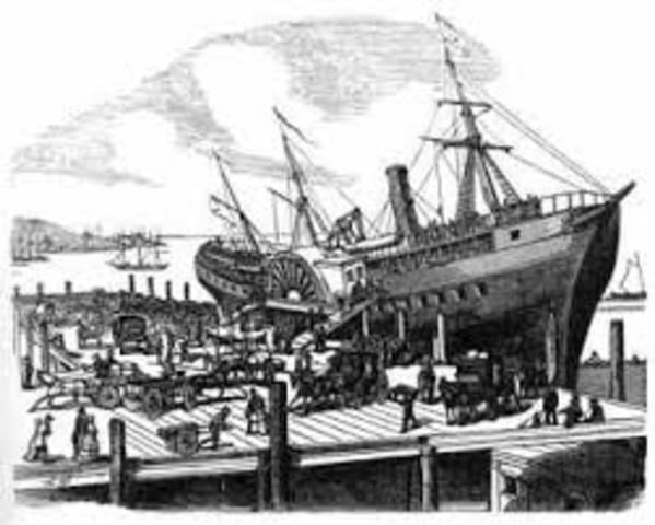 Ocean going steamships were invented