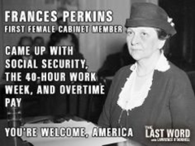 Frances Perkins becomes Secretaery of Labor