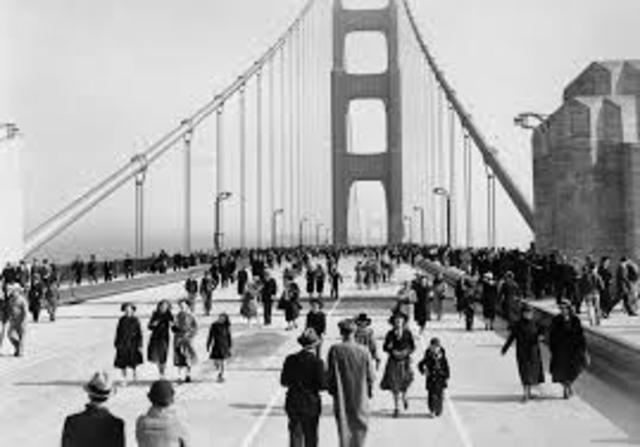 Golden Gate Bridge opening