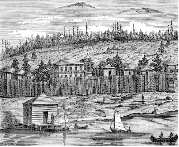 britans claim to Vancover Island is assurd by Fort Victoria