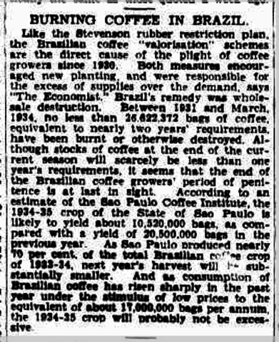 Brazillian Coffee Burning