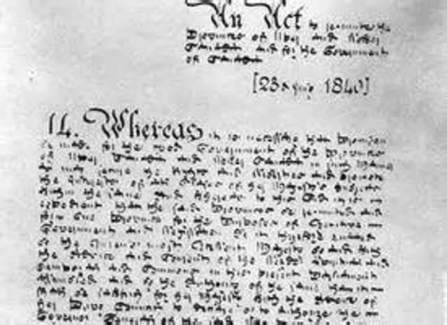 The Act of Union was enacted