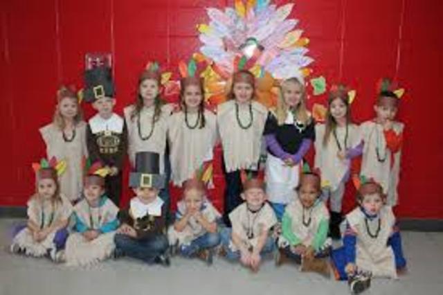 Mrs. Bays  3rd grade Thanksgiving celebration