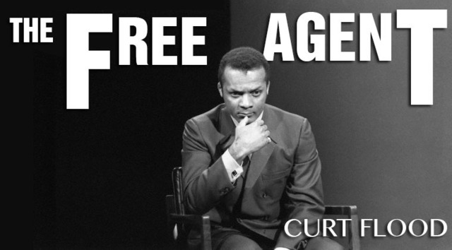 Curtis Charler (Curt) Flood refuses trade