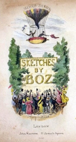 Charles Dickens Publishes, Sketches by BOZ