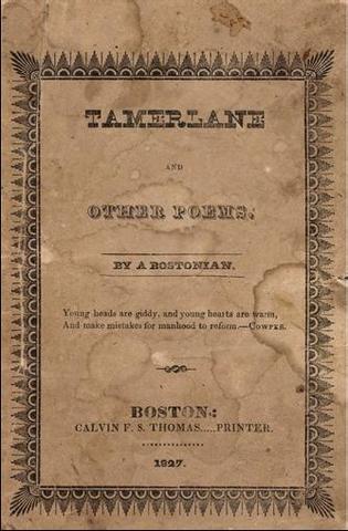 Poe enlists in the U.S. Army and shortly after his first book is published.