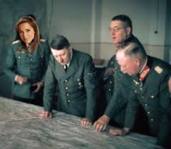 HItler met secretly with his top military adviors