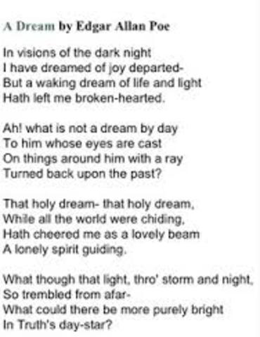 Poe Writes His First Poem